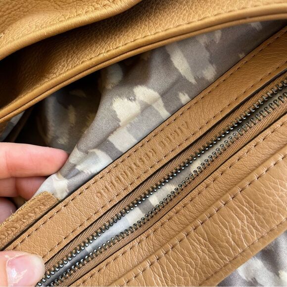 AIMEE KESTENBERG Tan Flap All for Love Hobo Crossbody Tote Baguette Satchel - Picture 11 of 11